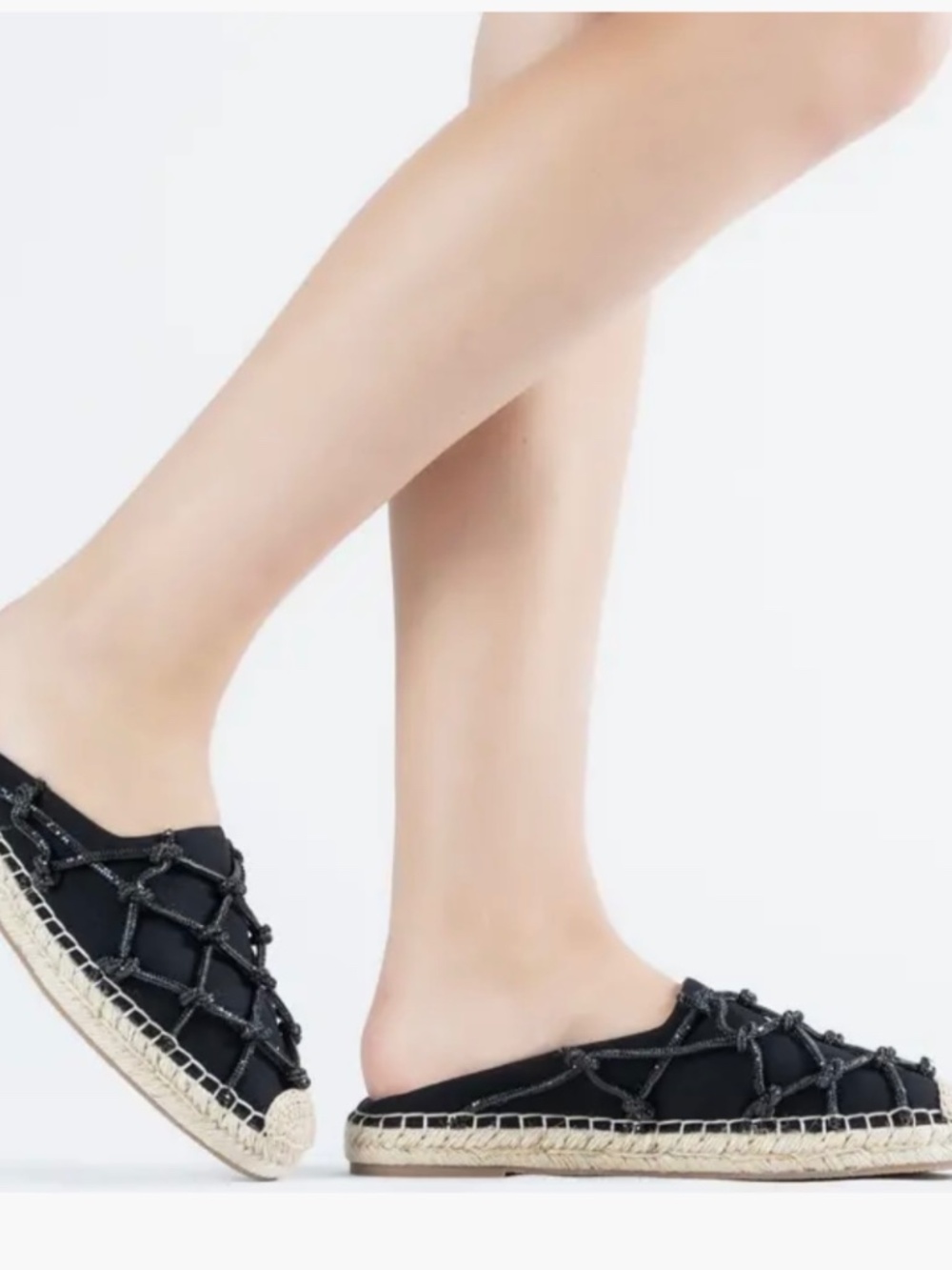 Cecilia New York Poland Embellished Espadrille Slides Size 6